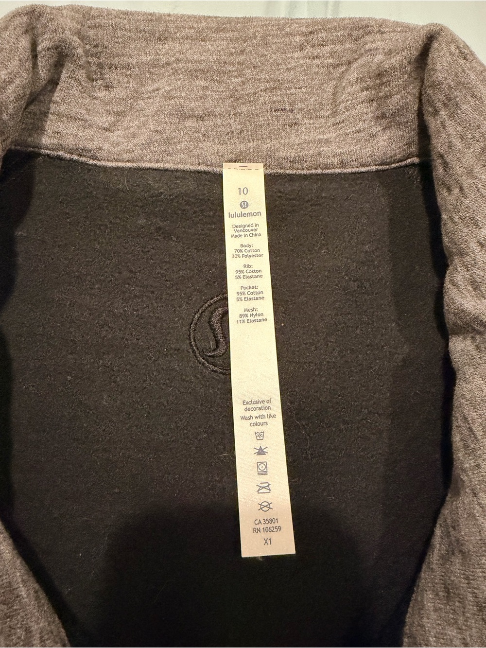 Lululemon Heather Gray Full Zip - Picture 3 of 7